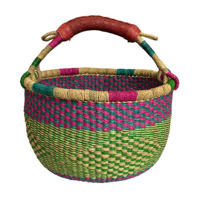 Medium Bolga Round Market Basket with Handle