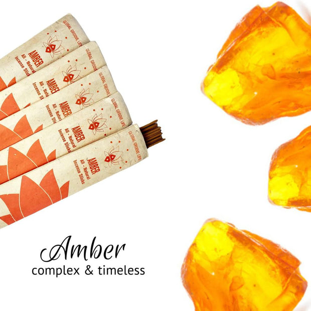 Packs of 10 Incense Sticks - Amber styled