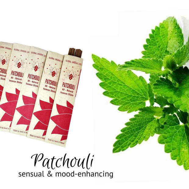 Packs of 10 Incense Sticks - Patchouli styled