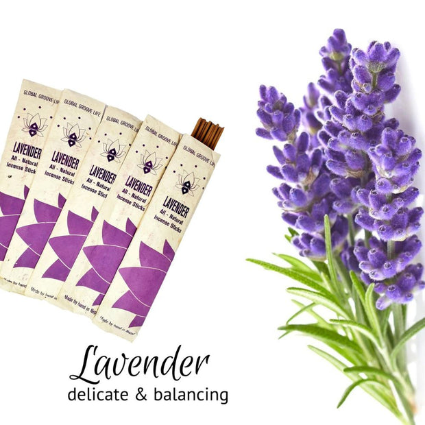 Packs of 10 Incense Sticks - Lavender styled