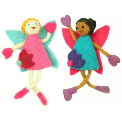 Hand Felted Tooth Fairy Pillow Dolls available in different hair and skin colors