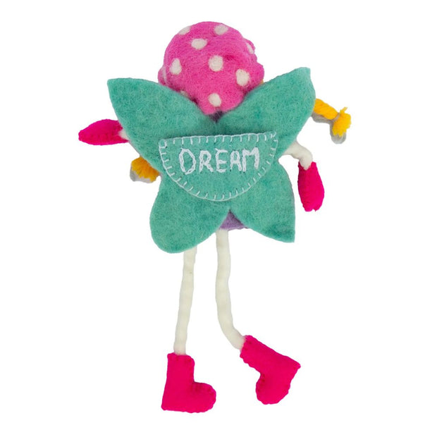 Felt Tooth Fairy Pillow with Bonnet and Mushroom Dress