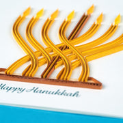 Menorah Happy Hanukkah Quilled Card detail