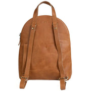 Halfmoon Camel Leather Backpack back view