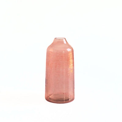 Handblown Hammered Siena Bud Vase - Blush