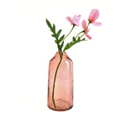 Handblown Hammered Siena Bud Vase - Blush lifestyle