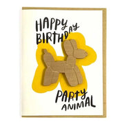 Happy Birthday Party Animal Magnet with Greeting Card