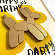 Happy Birthday Party Animal Magnet with Greeting Card detail