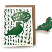 Happy Birthday Weird Duck Magnet with Greeting Card with removed magnet