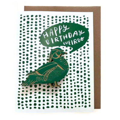 Happy Birthday Weird Duck Magnet with Greeting Card