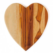 Heart-Shape Teak Wood Serving Board seen from above