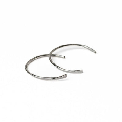 Indra Hoop Threader Sterling Silver Earrings