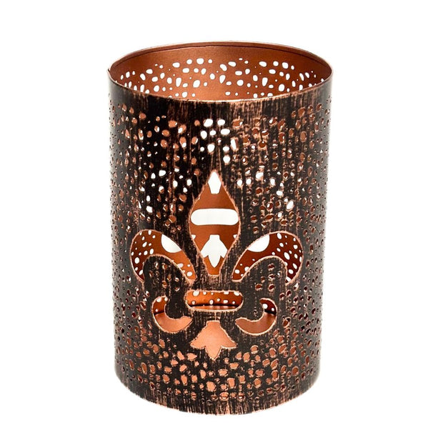 Our EXCLUSIVE Tea Light Lantern with a Fleur de Lis design