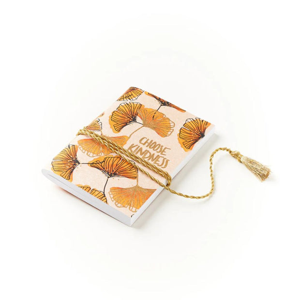Sundara Choose Kindness Gingko Leaves Journal 4x6 on its side 