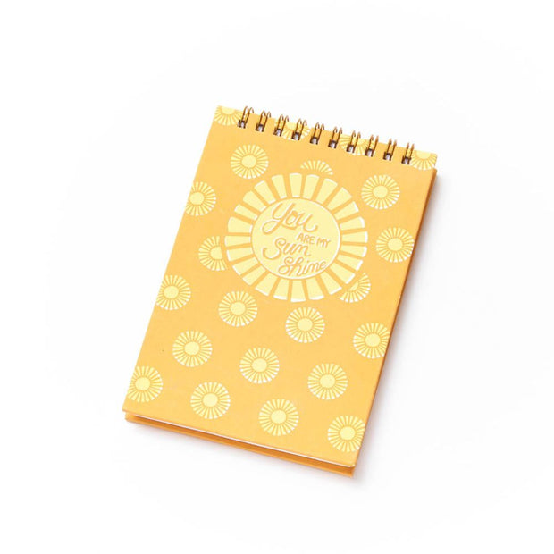 Anju You are My Sunshine 4X6 Spiral Notebook on its side