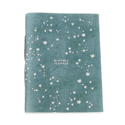 5"x7" Monthly and Weekly  Floral Zodiac Constellation Planner showing front cover