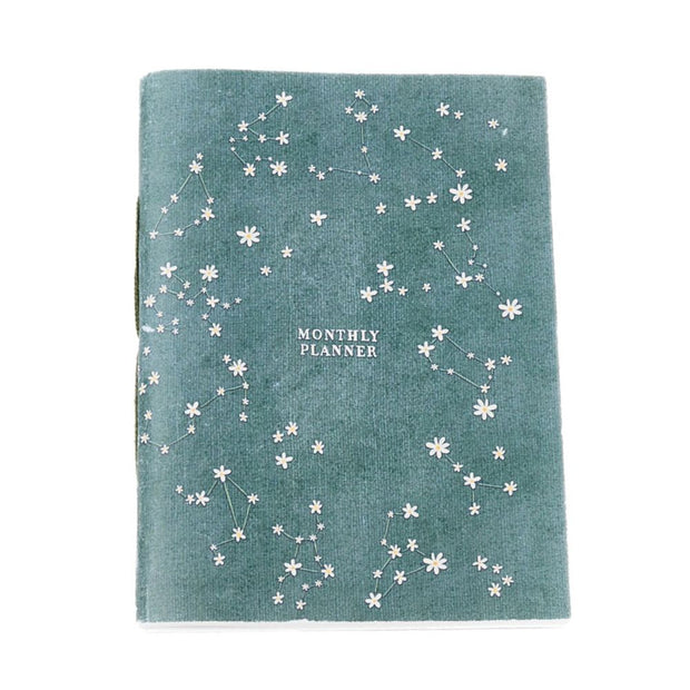 5"x7" Monthly and Weekly  Floral Zodiac Constellation Planner showing front cover