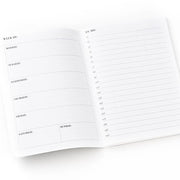 5"x7" Monthly and Weekly  Floral Zodiac Constellation Planner showing interior weekly pages