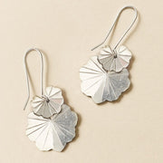 Sayuri Silver Tone Ginkgo Leaf Dangle Earrings