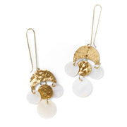 Lunar inspired Rajani Mother of Pearl Chandelier Earrings