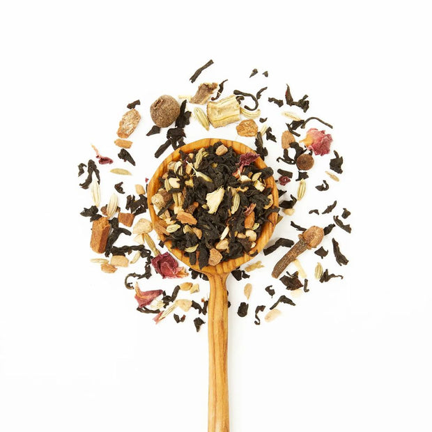 JusTea Loose Leaf Black Tea Pouch - African Chai 3.5oz 100g ingredients