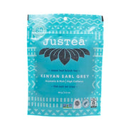 JusTea Loose Leaf Black Tea Pouch - Kenyan Earl Grey 3.2oz 90g front view