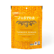 JusTea Loose Leaf Herbal Tea Pouch - Turmeric Ginger 3.9oz 110g front view