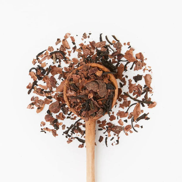 JusTea Loose Leaf Tea Pouch - Purple Chocolate 3.5oz 100g ingredients