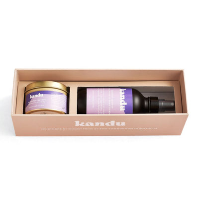 Kandu Room Spray and Candle Gift Set - Lavender Cypress