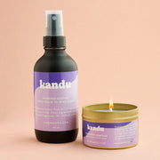Kandu Room Spray and Candle Gift Set - Lavender Cypress elements