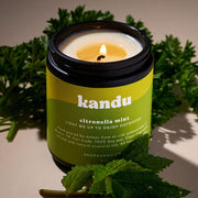 Citronella Mint Candle 8oz styled
