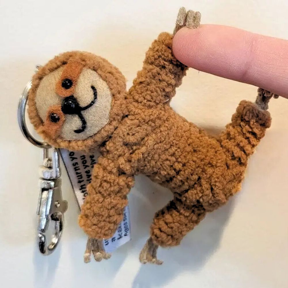 Kamibashi String Doll Keychain - Sammy the Sloth – Zee Bee Market LLC