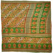 Kantha Reversible Quilted Sari Throw Side B