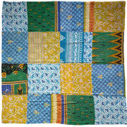Kantha Reversible Quilted Sari Throw Side A