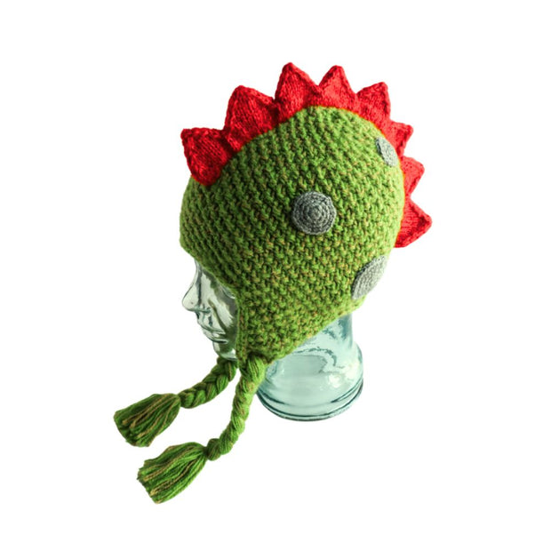 Kids Hand-knit Dino Hat