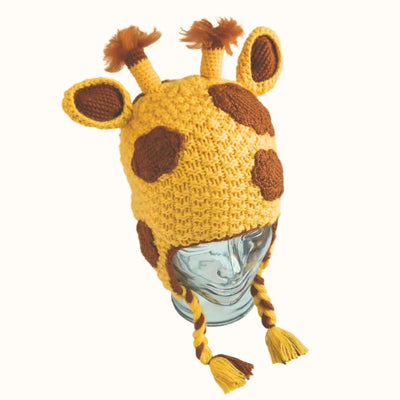 Kids Hand-knit Giraffe Hat