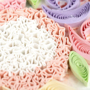 Floral Wedding Cake Quilled Greeting Card close-up