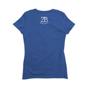 Ladies SS Premium Cotton Tee in Royal - BIKE STL BIKE back