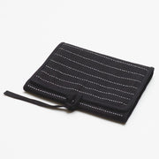 Certified Organic Cotton Large Travel Organizer - Charcoal fully closed with tie