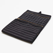 Certified Organic Cotton Large Travel Organizer - Charcoal partly closed