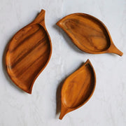 Caro Caro Wood Leaf Serving Trays styled