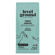 Level Ground Peru Organic Medium & Smooth Premium Coffee Whole Bean 10.5oz bag