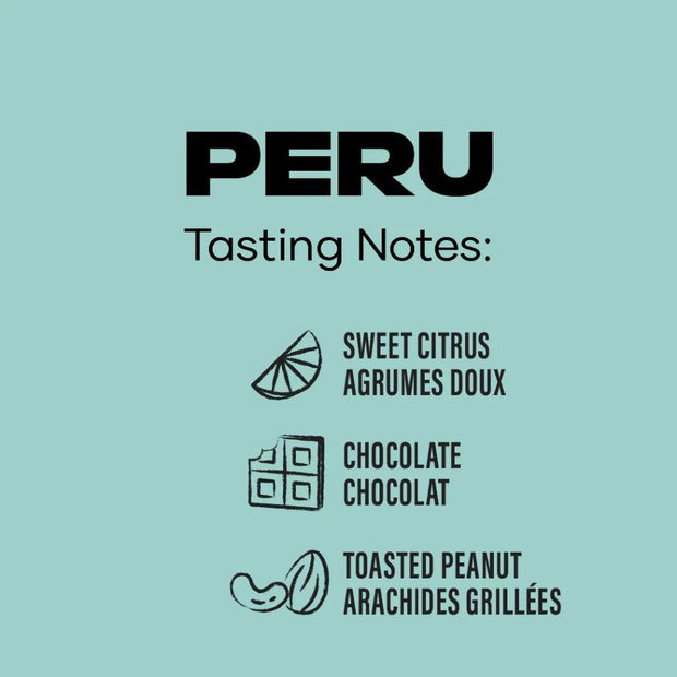 Level Ground Peru Organic Medium & Smooth Premium Coffee Whole Bean tasting notes