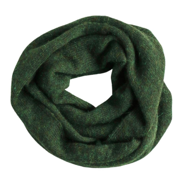 Milkshake 100% Alpaca Fiber Infinity Scarf in Forest Green