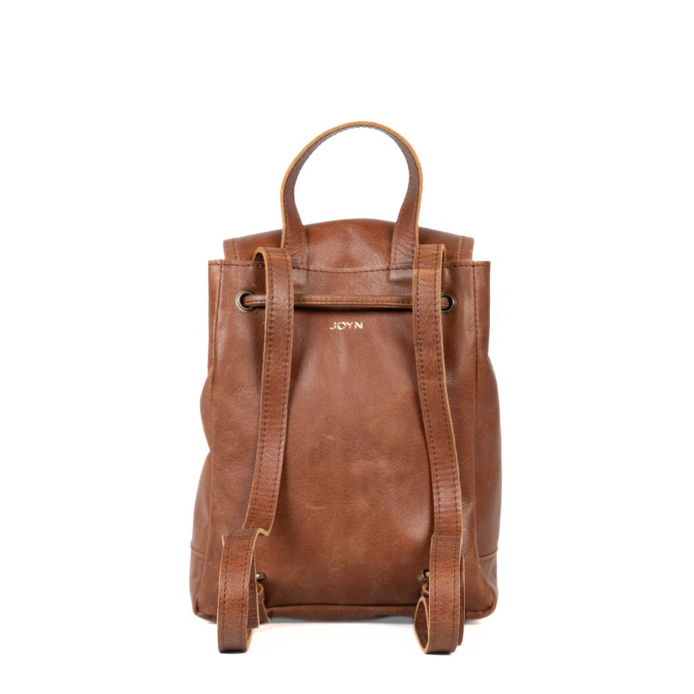 Vintage mini leather backpack/shoulder bag Vintage Leather Mini Backpack for Women Small Travel Bag  main image 3