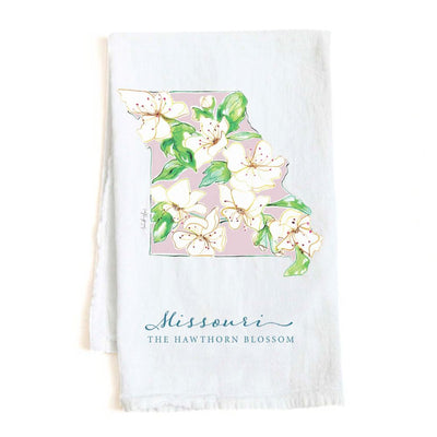Missouri Hawthorn Blossom Flour Sack Tea Towel