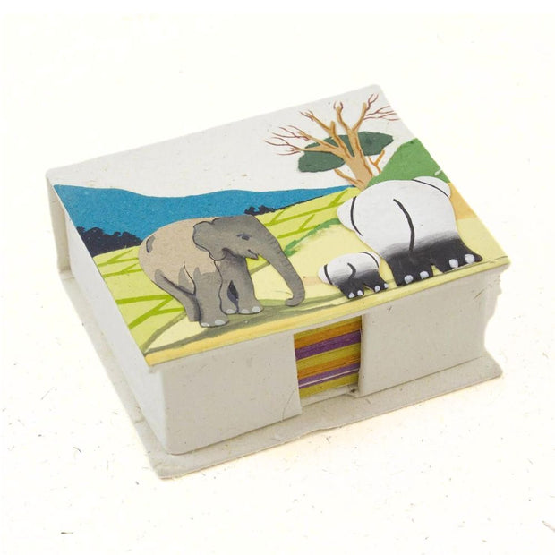 Mr. Ellie Pooh Blank Note Box Elephants-Natural