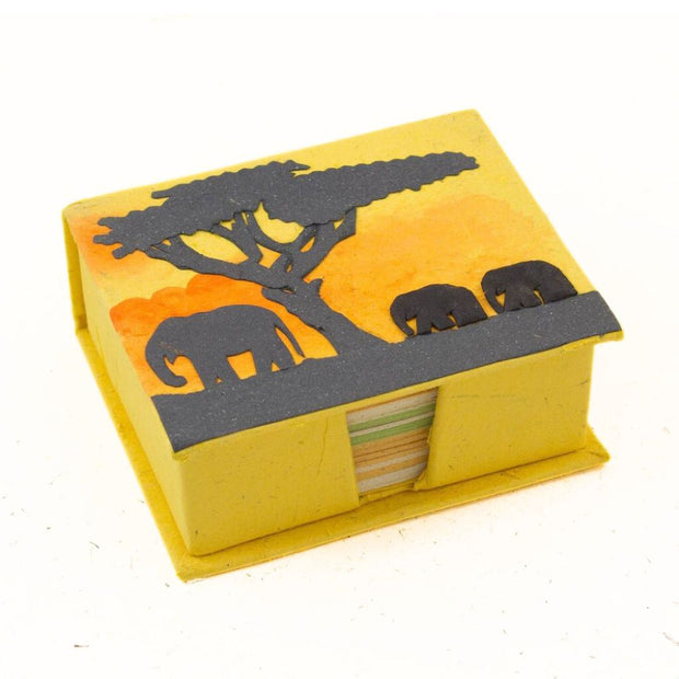 Mr. Ellie Pooh Blank Note Box Elephants-Yellow