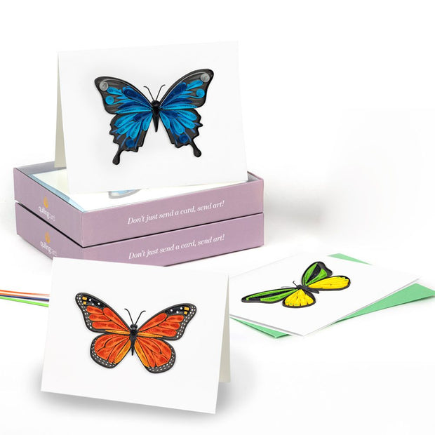 Quilled Butterflies Note Card Box Set