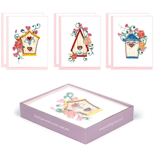 Quilled Birdhouses Note Card Box Set – Zee Bee Market LLC
